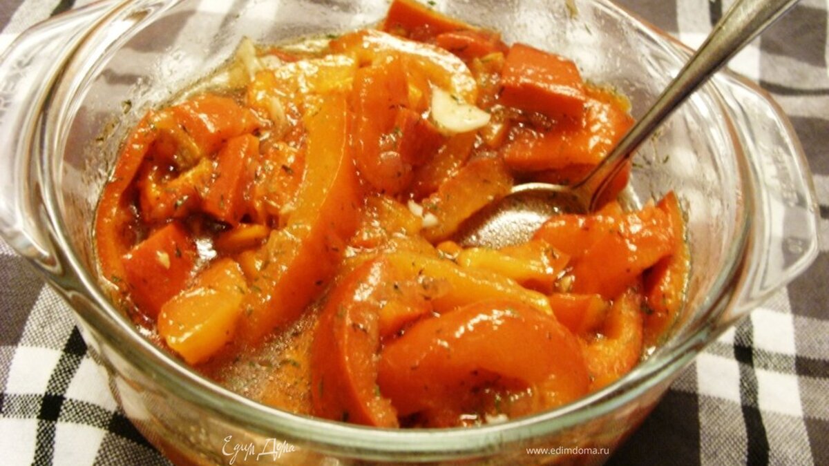 Салат из печёных перцев
