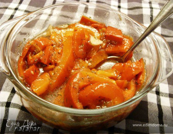 Салат из печёных перцев