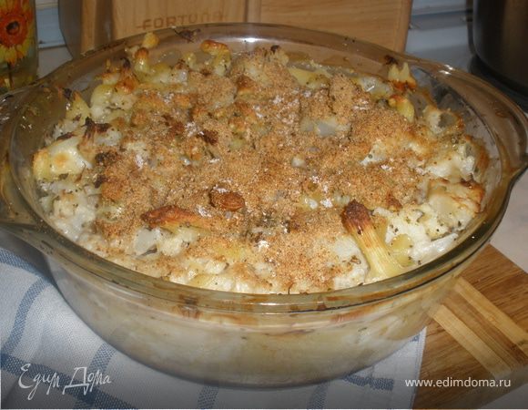 Запеканка с цветной капустой от Дж. Оливера Запеканка с цветной капустой от Дж. Оливера