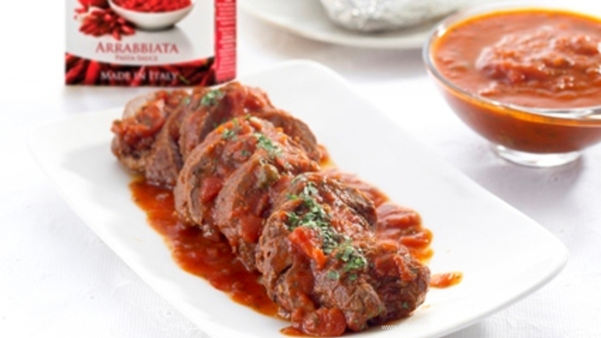 Телятина в остром соусе с каперсами