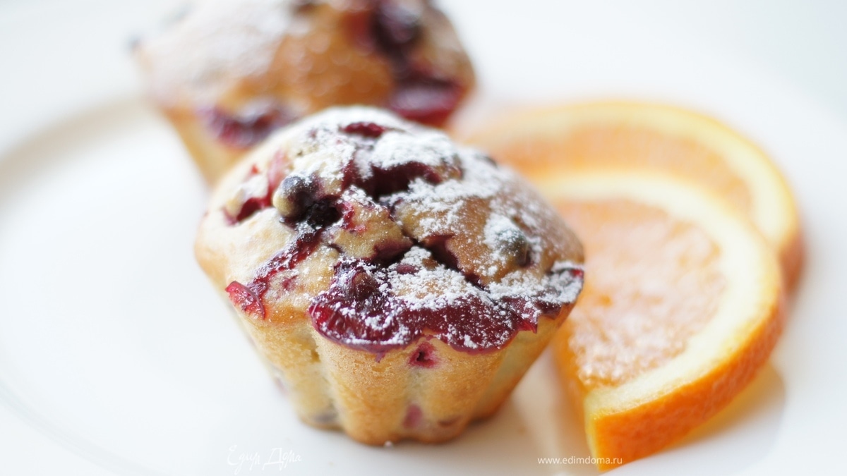 Апельсиново-ягодные маффины "Фитнес"
