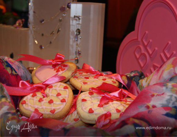 Печенюшки-валентинки!