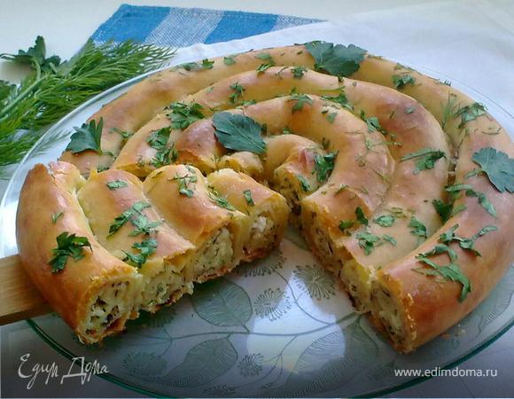 Вертута с творогом и зеленью