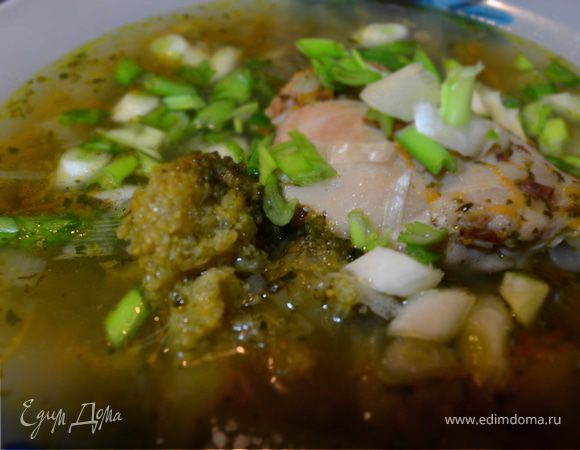 Суп « Зелемашка для Глебяшки»