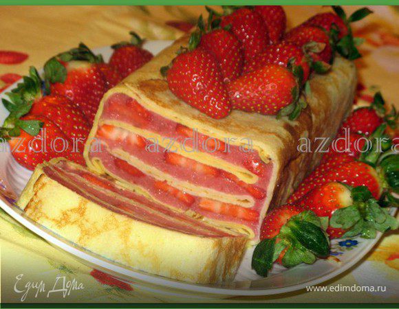 Блинный террин с клубникой Блинный террин с клубникой