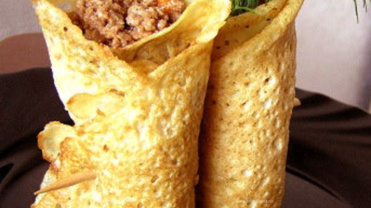 Блины с соусом Болоньезе