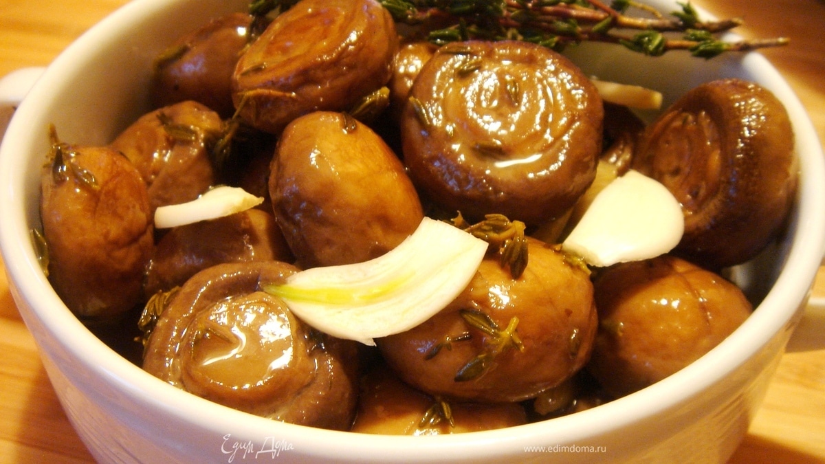 Быстромаринованные шампиньоны