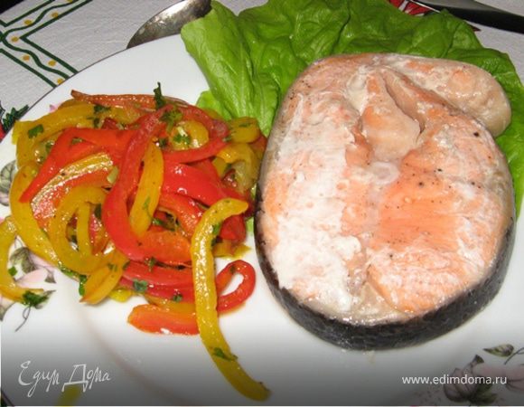 Горячая семга в собственном соку Горячая семга в собственном соку