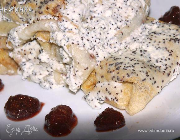 Блины-конвертики на пиве (закусочные, и в маковом соусе) Блины-конвертики на пиве (закусочные, и в маковом соусе)