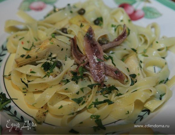 Тальятелле с артишоками и каперсами Тальятелле с артишоками и каперсами