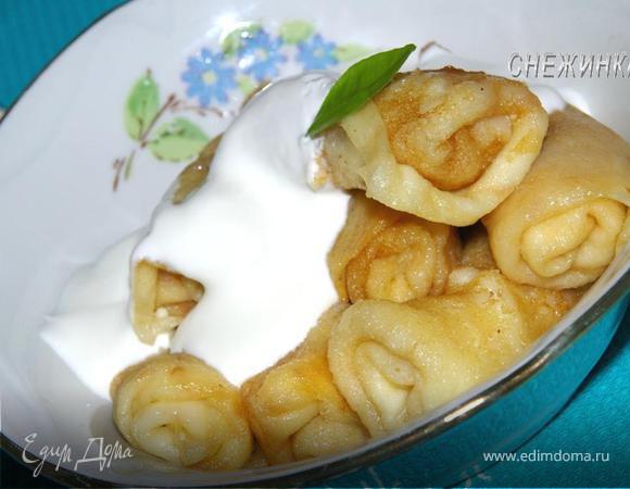 Самые тонкие блинчики «Налистники» с творогом Самые тонкие блинчики «Налистники» с творогом