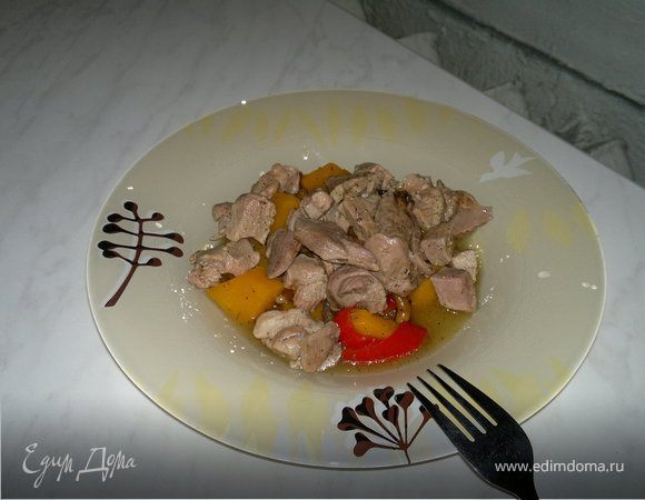 Рагу из овощей с бедром индейки