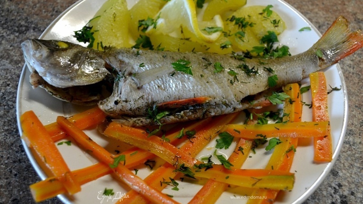 Окунь отварной