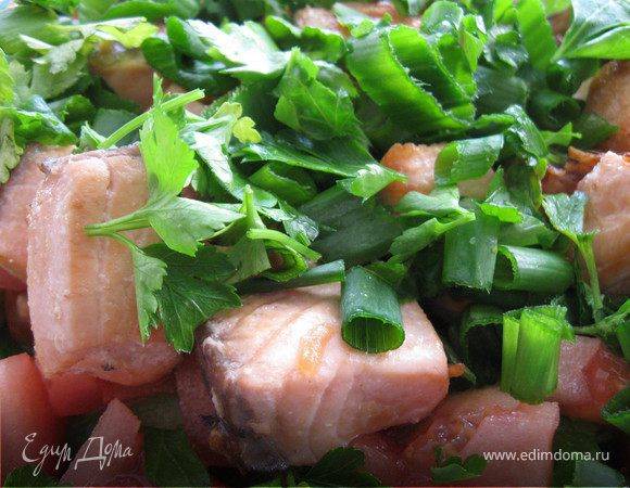 Летний салатик с лососем Летний салатик с лососем