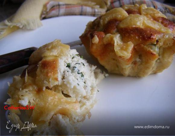 Творожные корзиночки с курицей