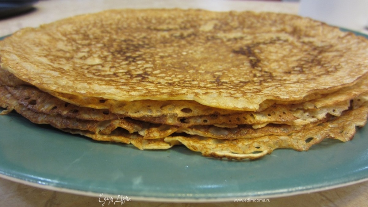 Блины на темном пиве - очень быстро