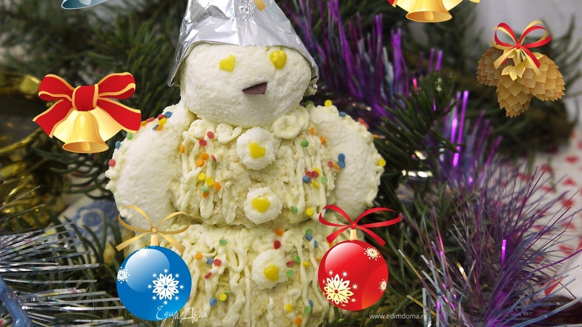 Пирожное "Снеговик"