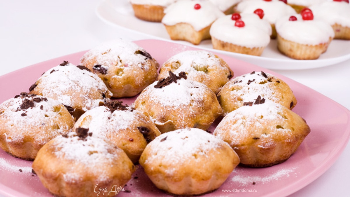 Аппетитные кексы с клюквой и шоколадом