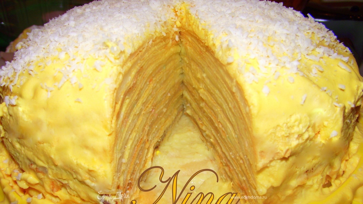 Блинный торт на белковых блинах