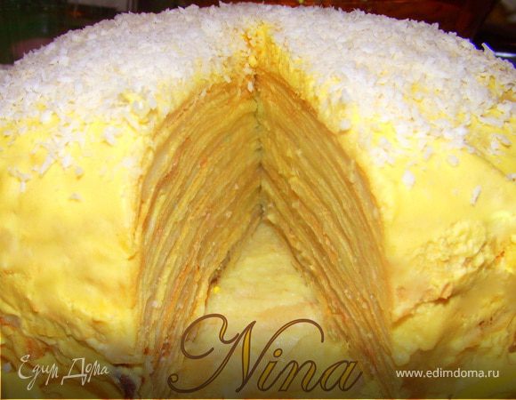 Блинный торт на белковых блинах