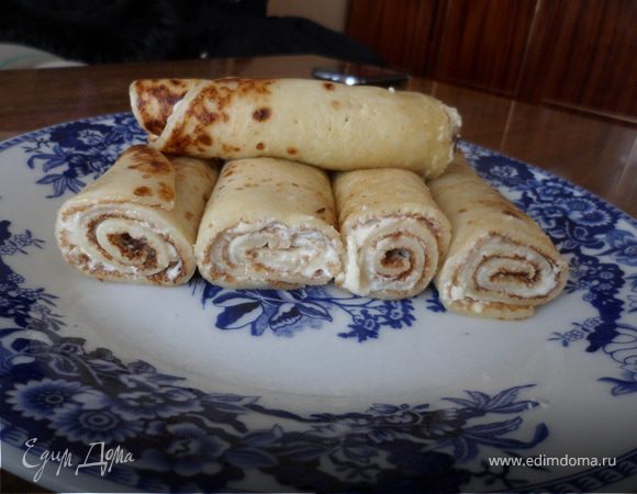 Блинный рулетик для любимого Блинный рулетик для любимого