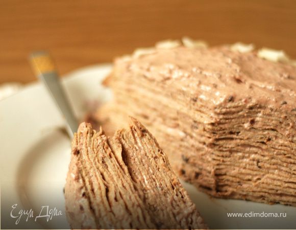 Блинный торт с творожным кремом Блинный торт с творожным кремом