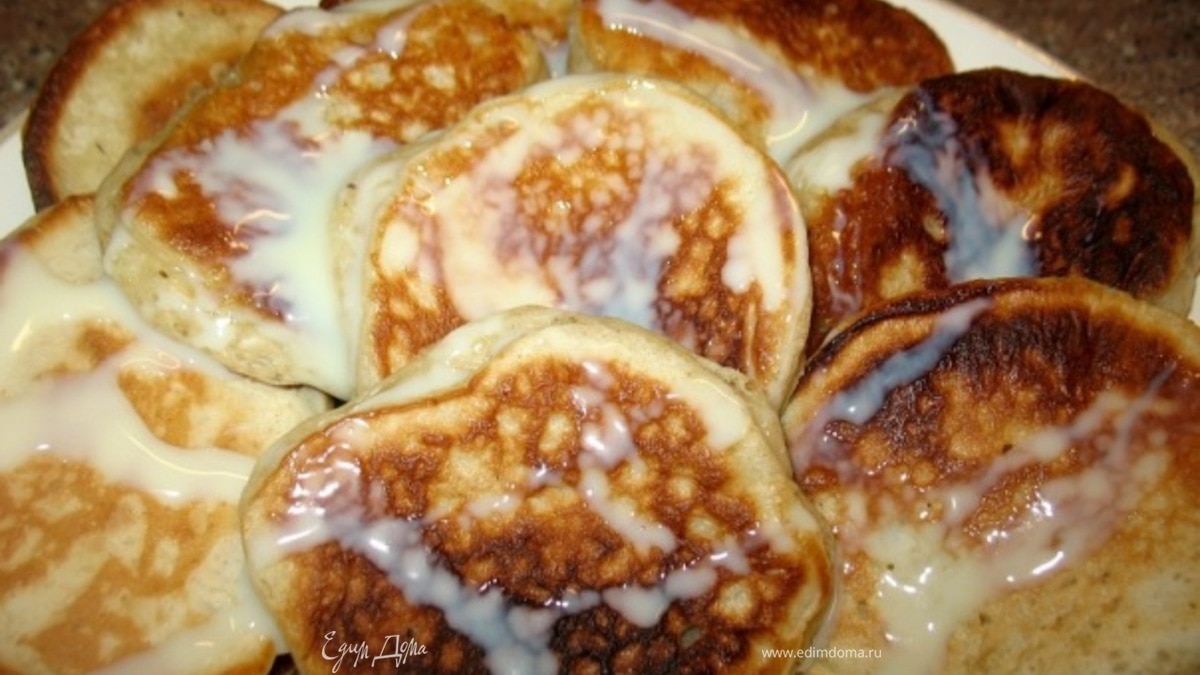 Оладушки на разных сковородках)