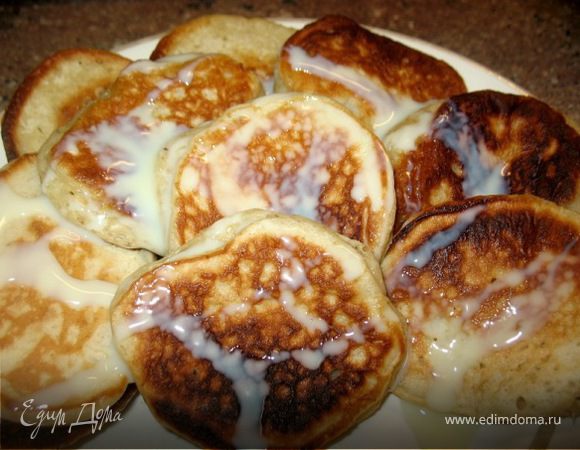 Оладушки на разных сковородках)