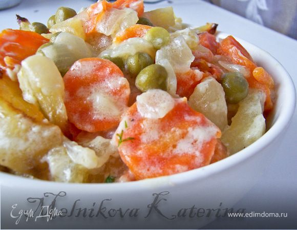 Овощное рагу под белым соусом Аллеманд Овощное рагу под белым соусом Аллеманд