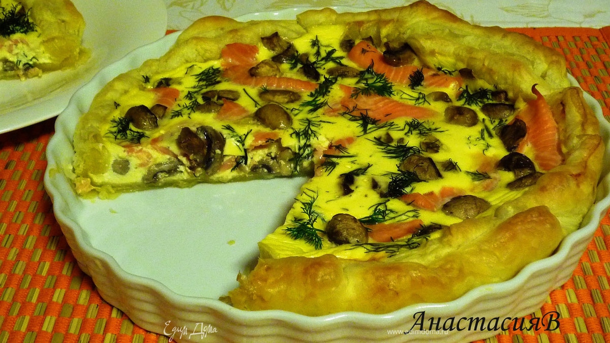 "Киш &amp; Со." :-) Киш с копченой семгой