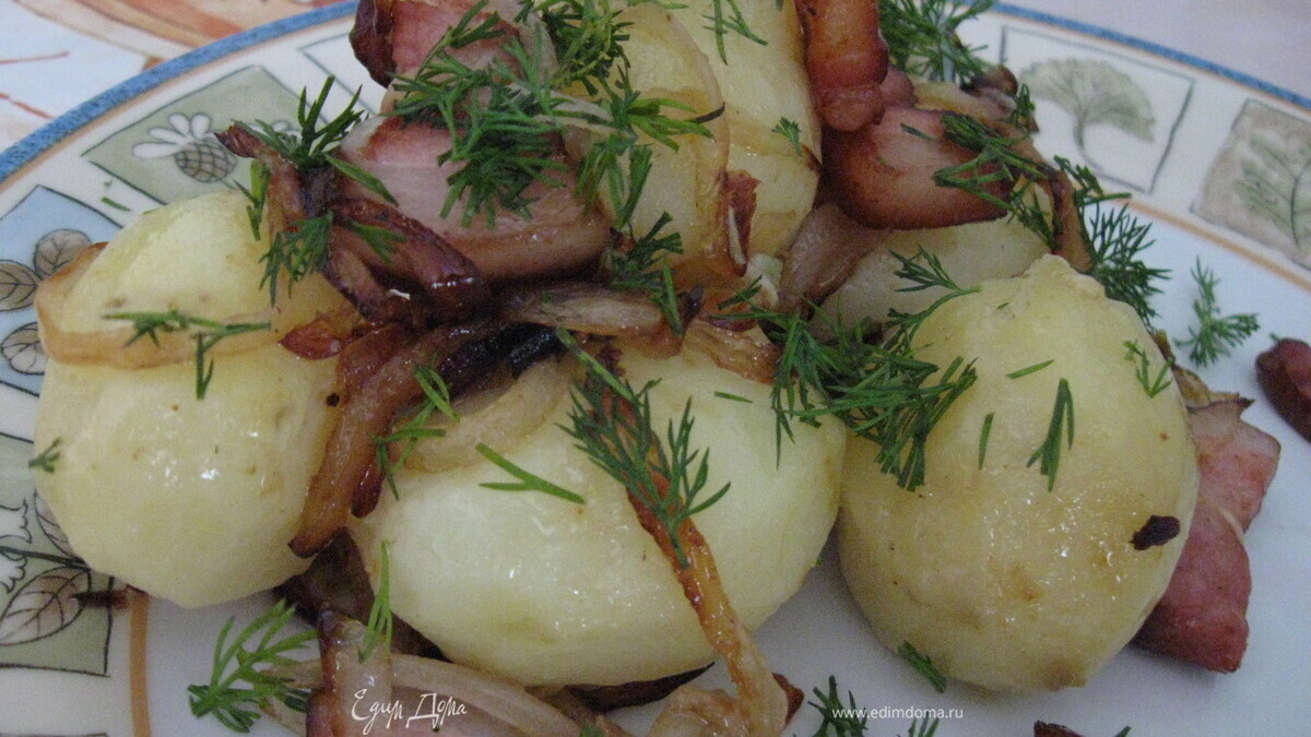 Молодая картошечка с беконом