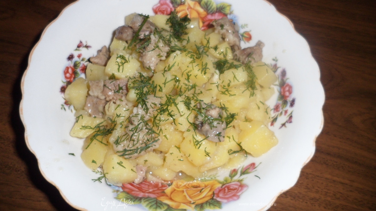 Тушеная картошка с мясом