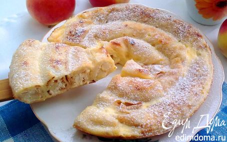 Рецепт Блинный пирог с творожно-яблочной начинкой