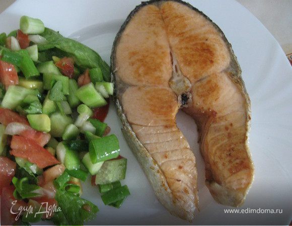 Жареный лосось Жареный лосось