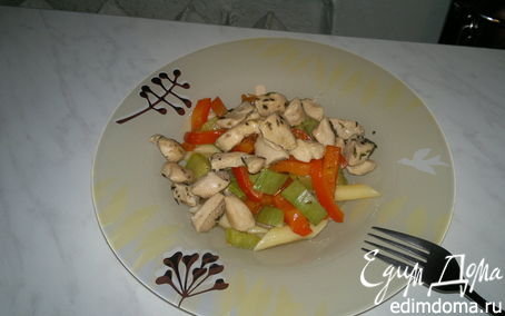 Рецепт Паста с куриной грудкой и овощами