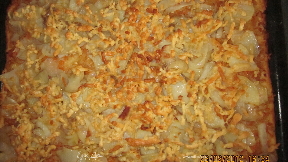 Пирог "Полузакрытый" с овощами.Постные дни.