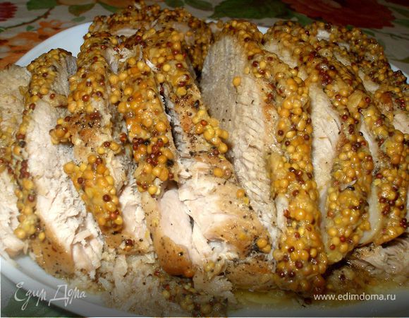 Запеченная свинина в горчице.