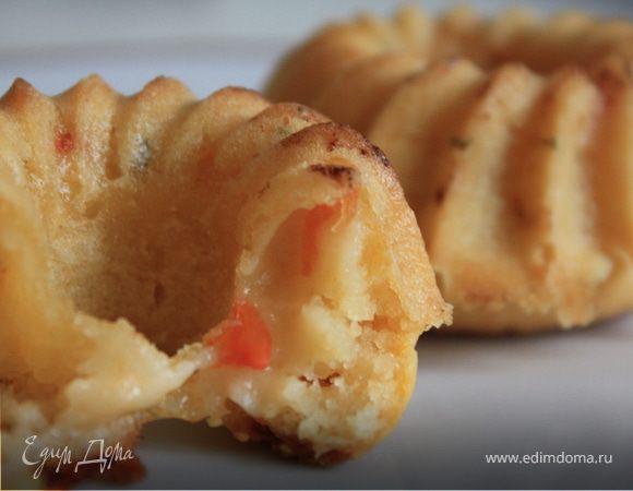 Пряные маффины с томатами, постные 