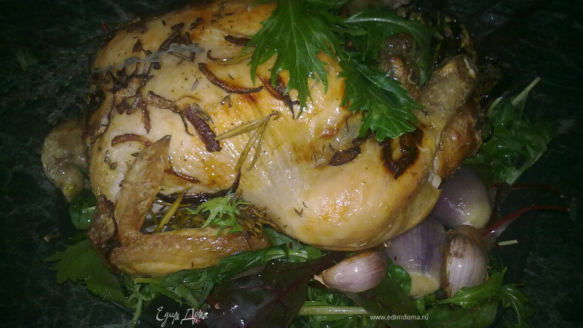 Курица с баклажанами и луком