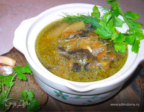 Грибные щти (щи).