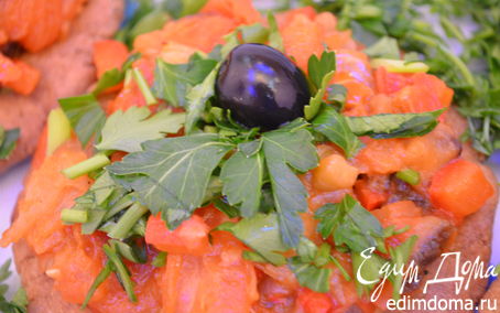 Рецепт Ржаные лепешки с овощным рагу