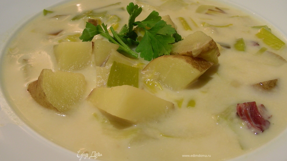 Суп(пюре) из лука-порея и картофеля