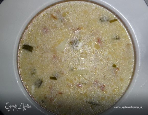 Сырный суп с беконом