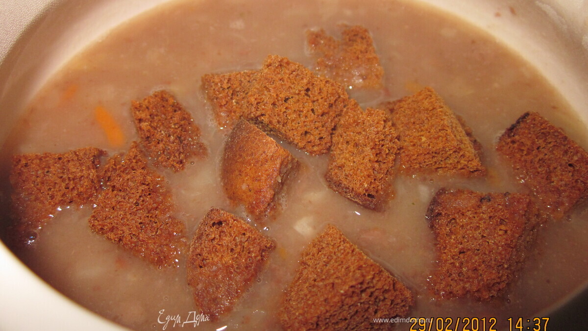 Суп-пюре чесночно-фасолевый.Постные дни.