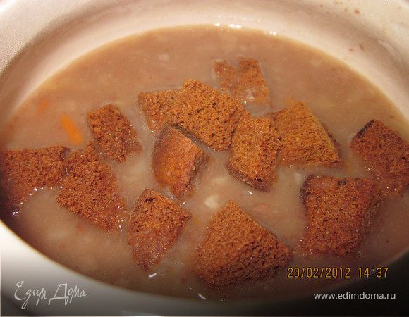 Суп-пюре чесночно-фасолевый.Постные дни.