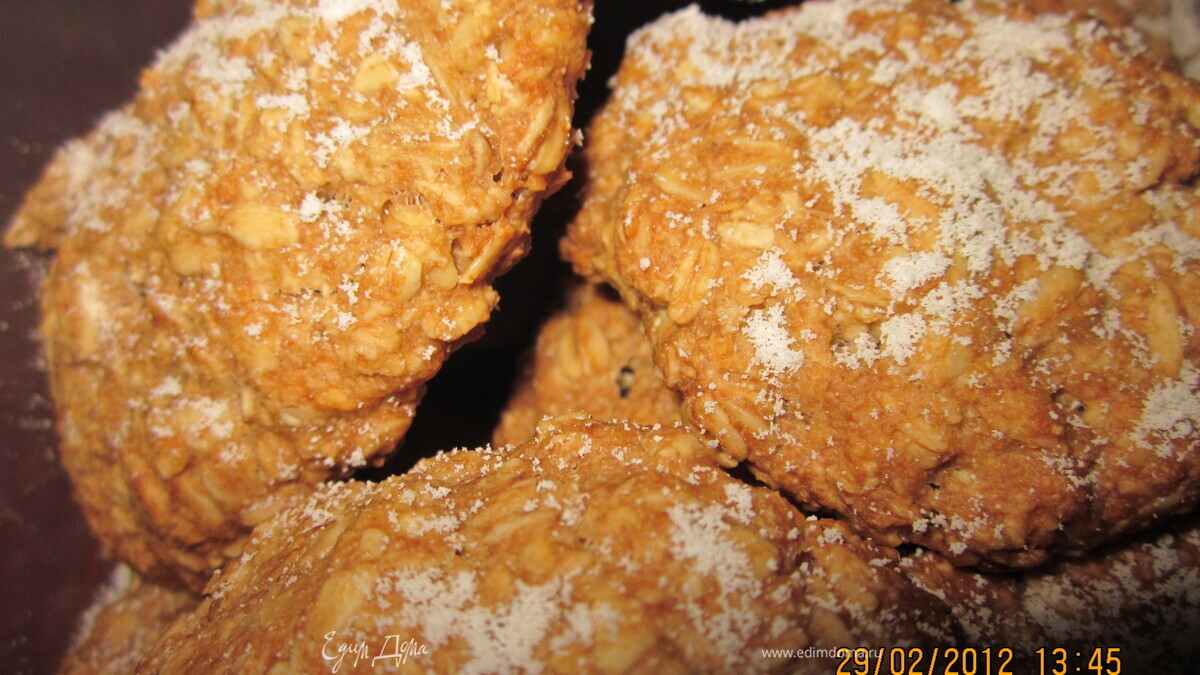 Печенье овсяно-манное на крепком чае.Постное.