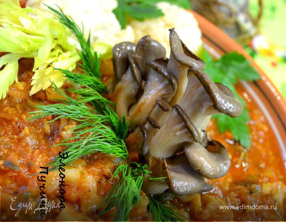 Постное овощное рагу с грибами