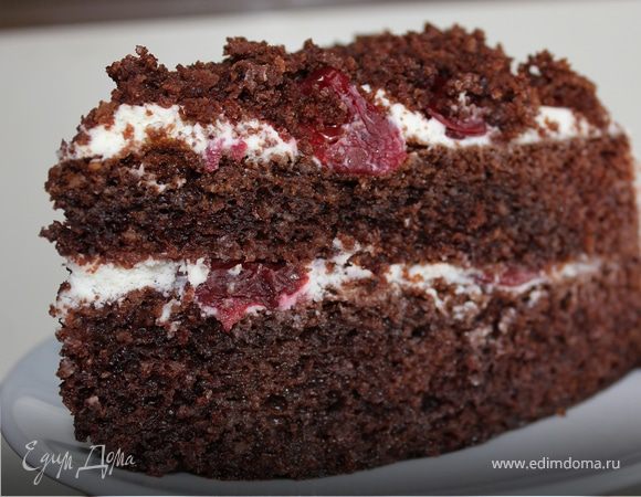 Торт шоколадный с вишней - рецепт автора Larisa Mikhailyk 🌳