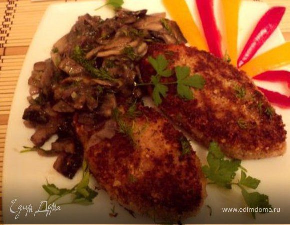 Фасолевые котлеты с грибами