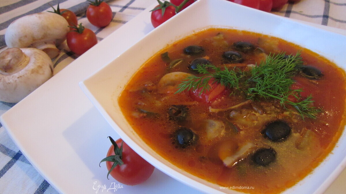 Грибная солянка (постная)